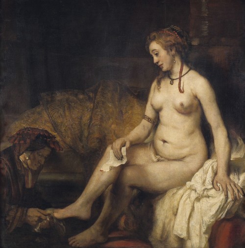 Rembrandt. Bathsheba with King David's Letter, 1654. Oil on canvas, 142 x 142 cm. Paris, Musée du Louvre, Département des Peintures. © Musée du Louvre, Dist. RMN-Grand Palais / Angèle Dequier.